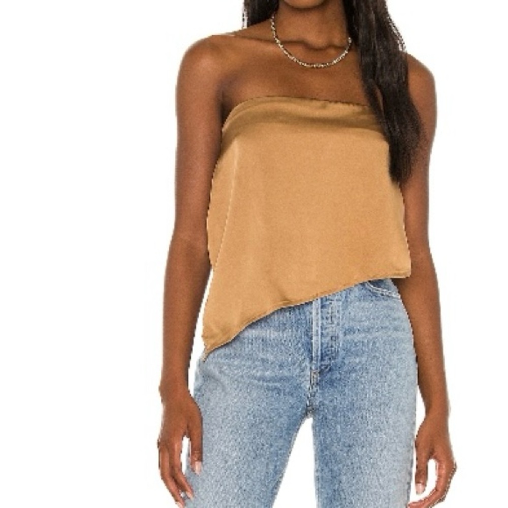 Asymmetrical Super Down Strapless Top